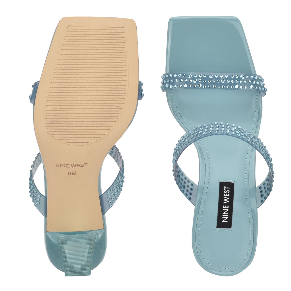 Sandalias Deslizantes Nine West Darla Tacón Azules | 6143RNHLU