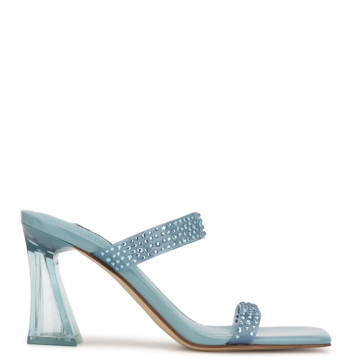 Sandalias Deslizantes Nine West Darla Tacón Azules | 6143RNHLU