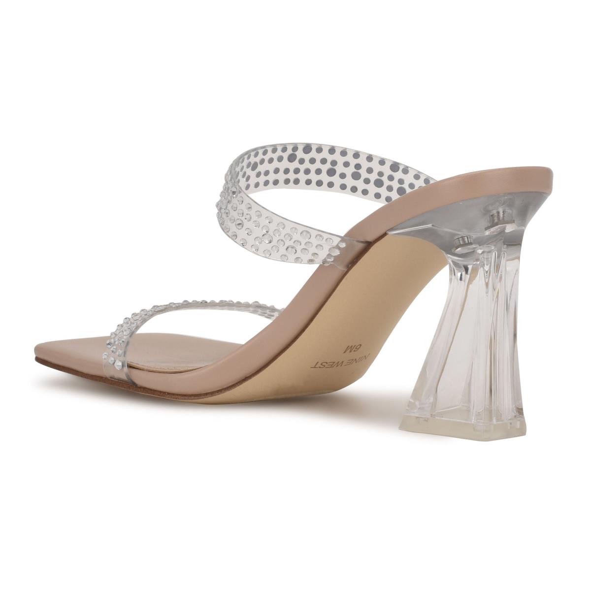 Sandalias Deslizantes Nine West Darla Tacón Beige | 9478PECNG