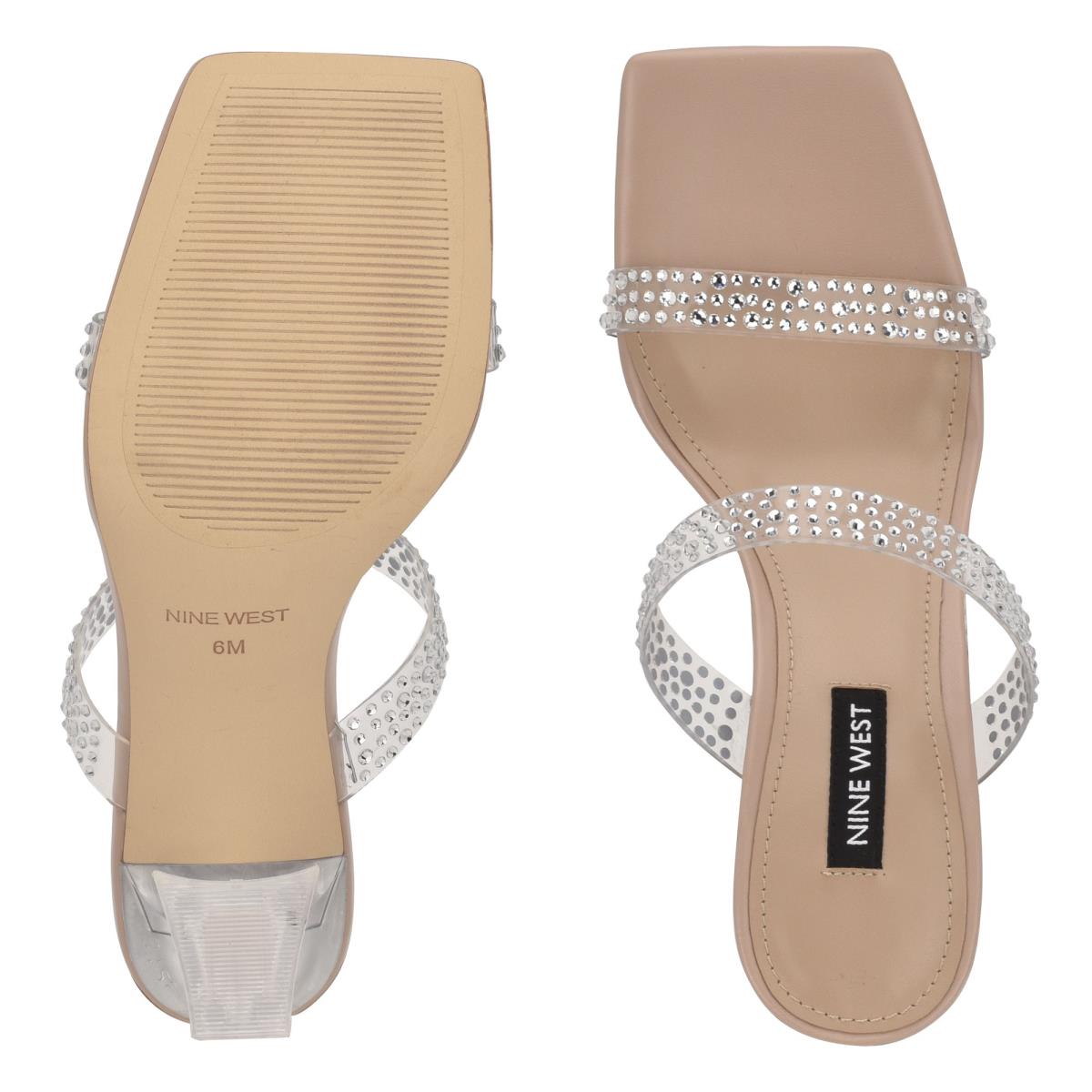 Sandalias Deslizantes Nine West Darla Tacón Beige | 9478PECNG