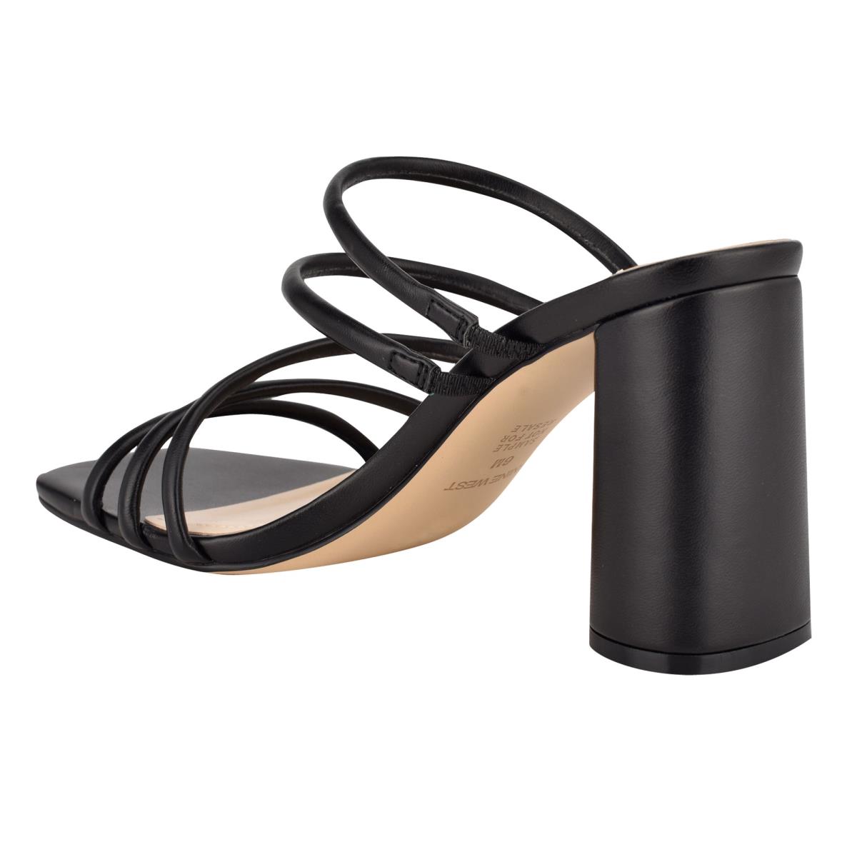 Sandalias Deslizantes Nine West Girlie Block Heel Negras | 1206NJGWF