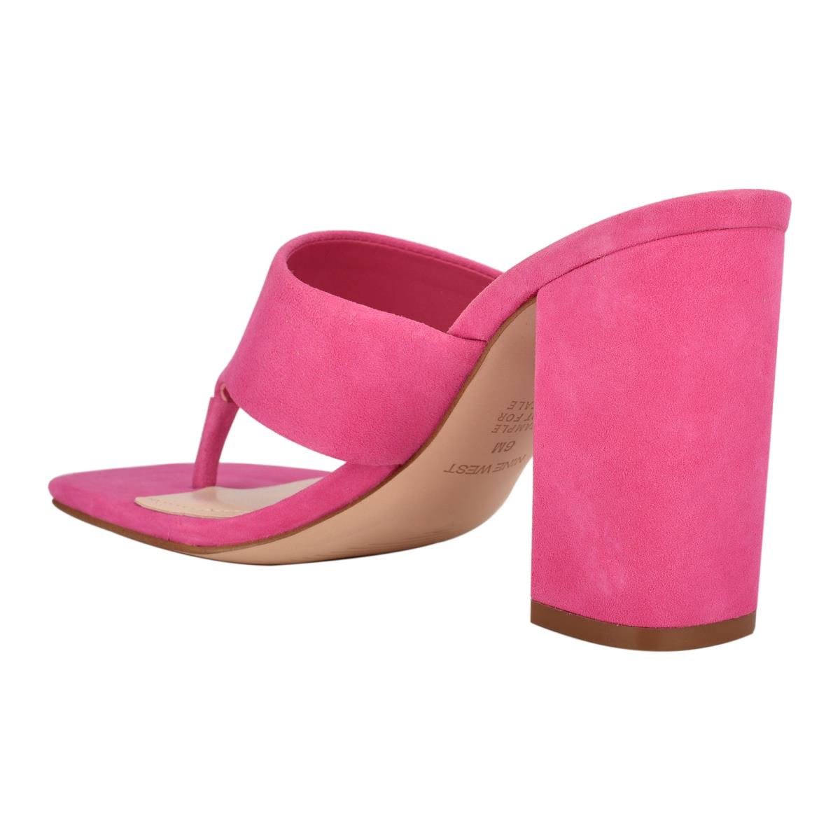 Sandalias Deslizantes Nine West Gogo Block Heel Rosas | 7245ILWQN