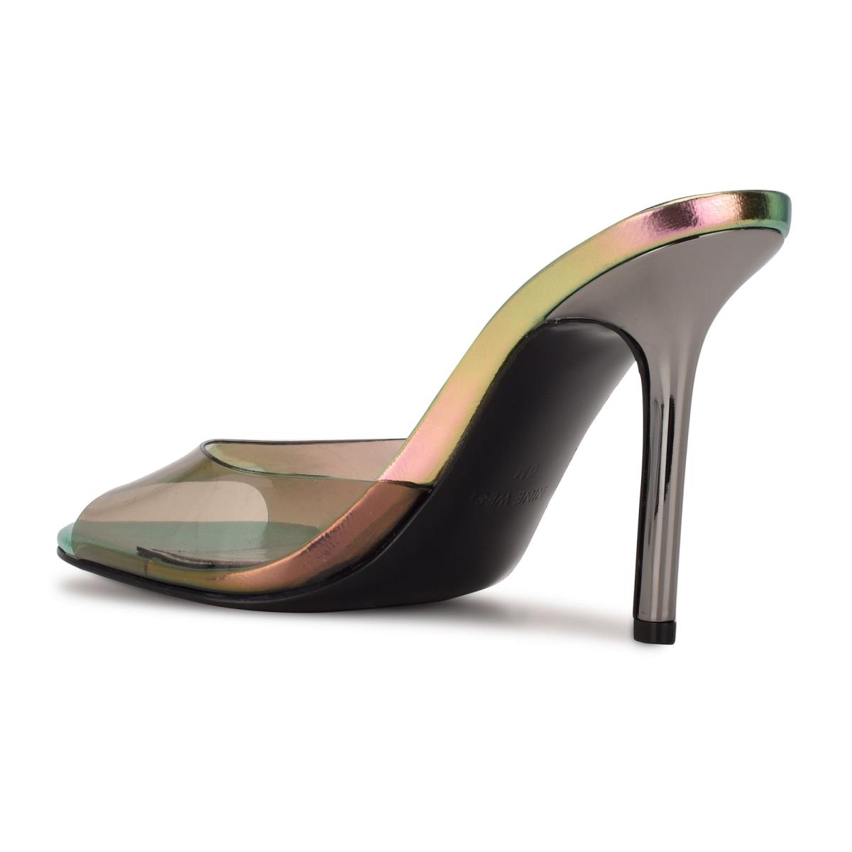 Sandalias Deslizantes Nine West Ido Tacón Verde Oliva | 2348SHFIE