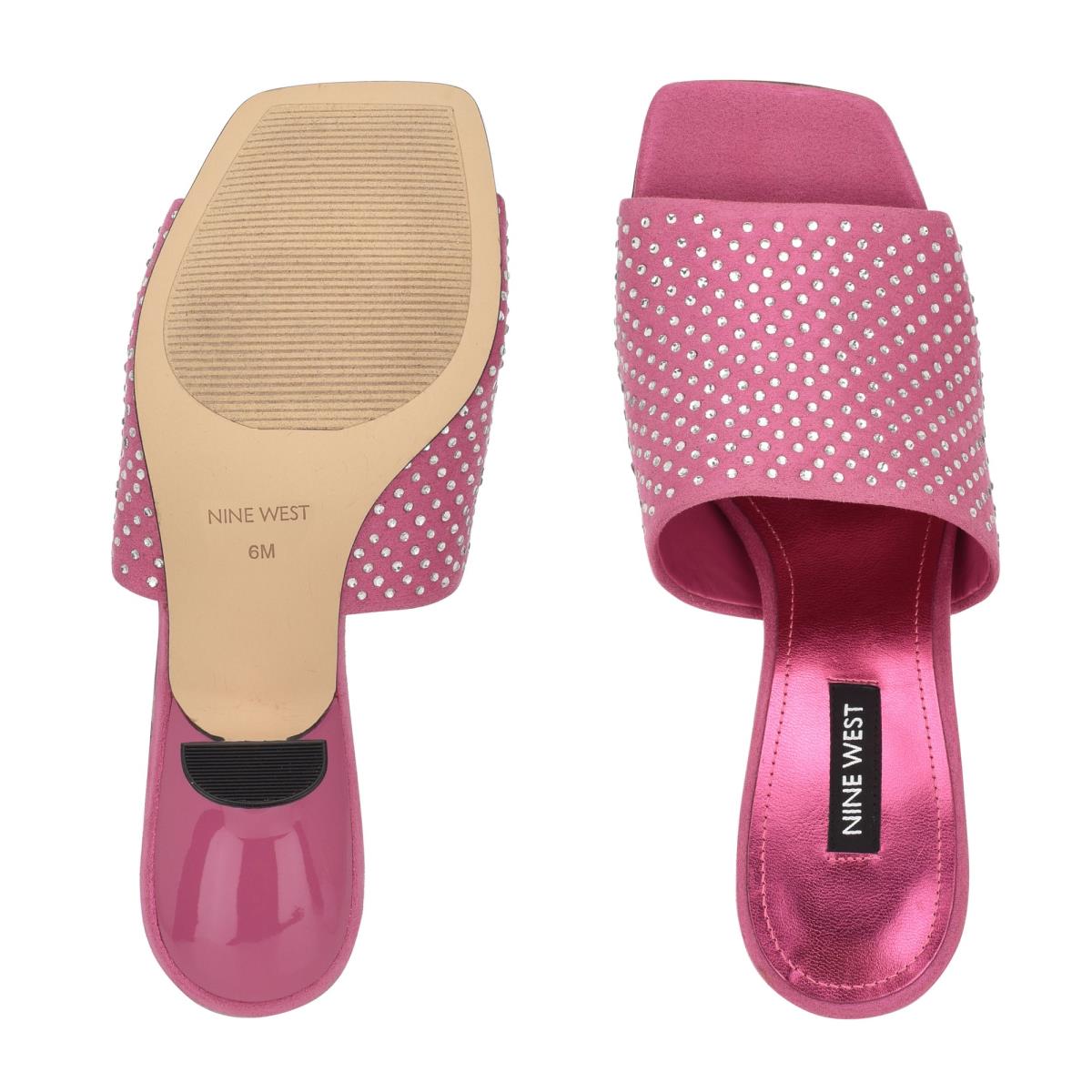 Sandalias Deslizantes Nine West Partie Tacón Rosas | 6401TOVUA