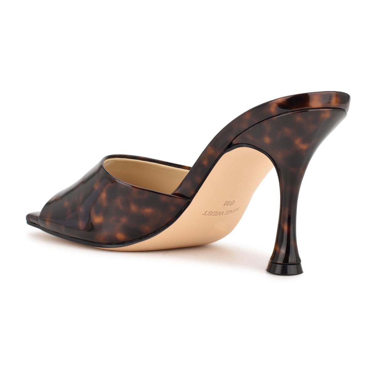 Sandalias Deslizantes Nine West Perfact Tacón Cafe | 2185MSQAB