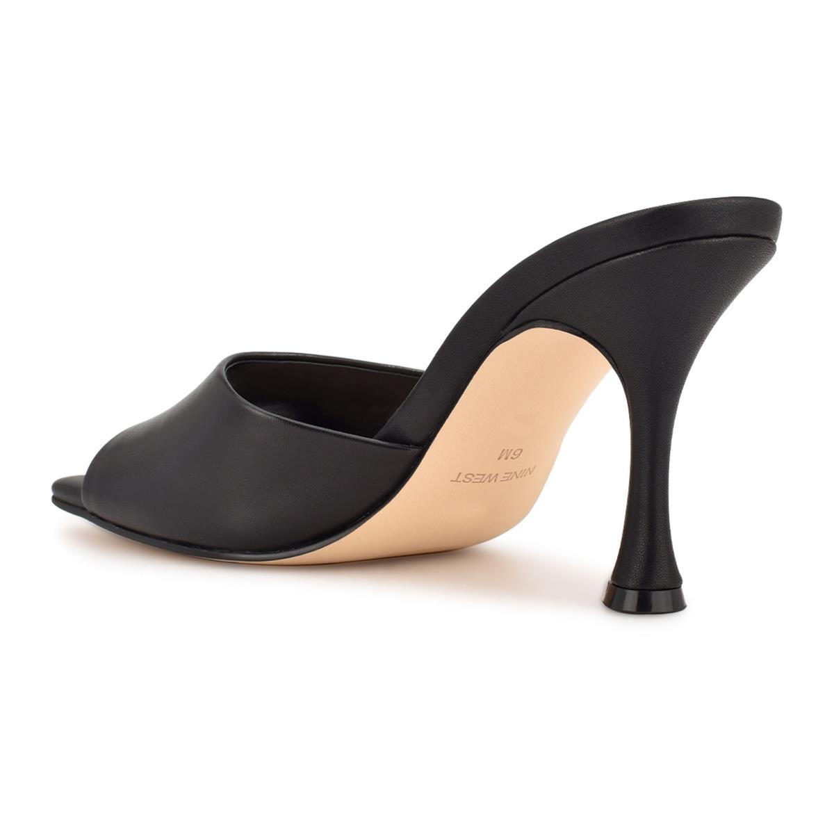 Sandalias Deslizantes Nine West Perfact Tacón Negras | 9147ZBNSE