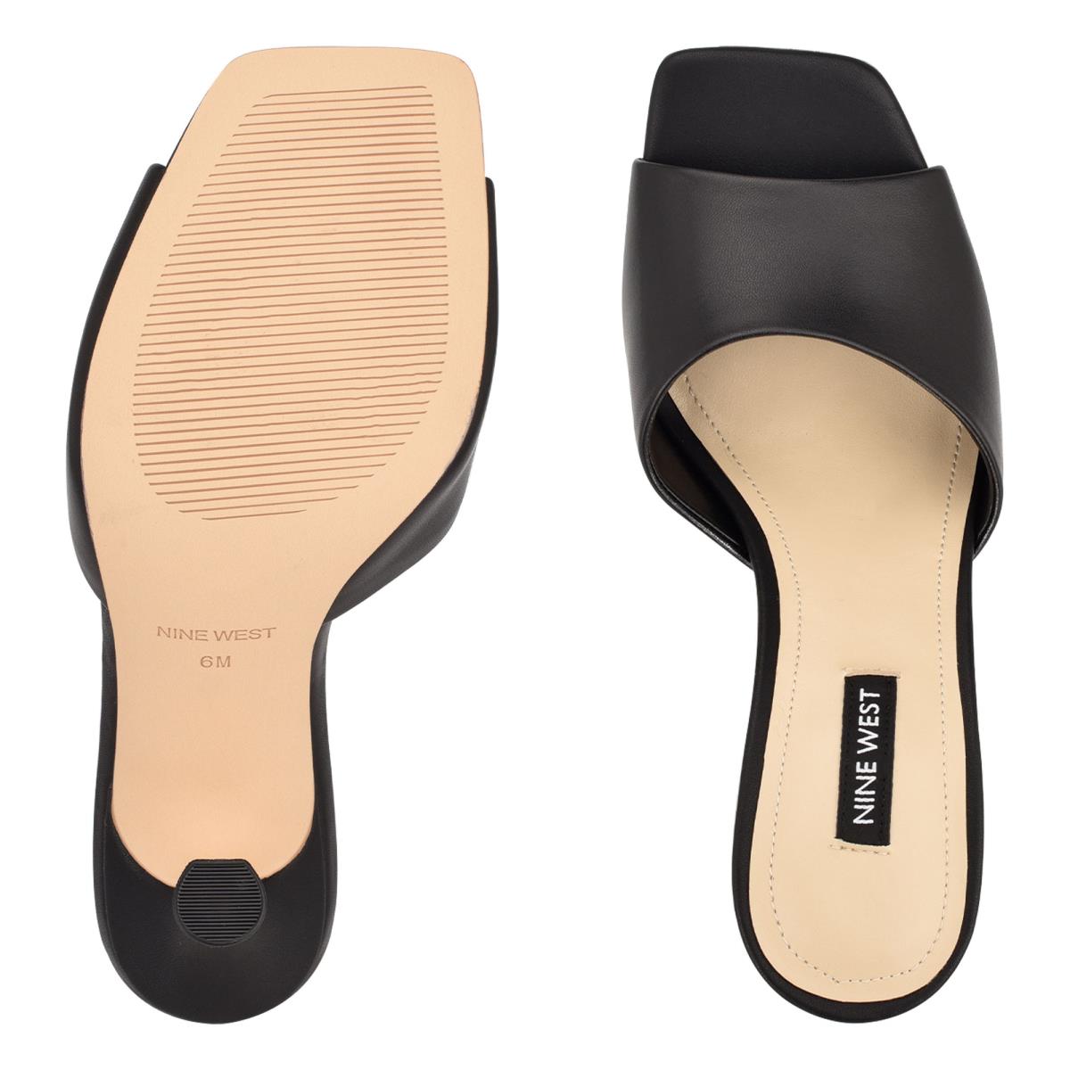 Sandalias Deslizantes Nine West Perfact Tacón Negras | 9147ZBNSE