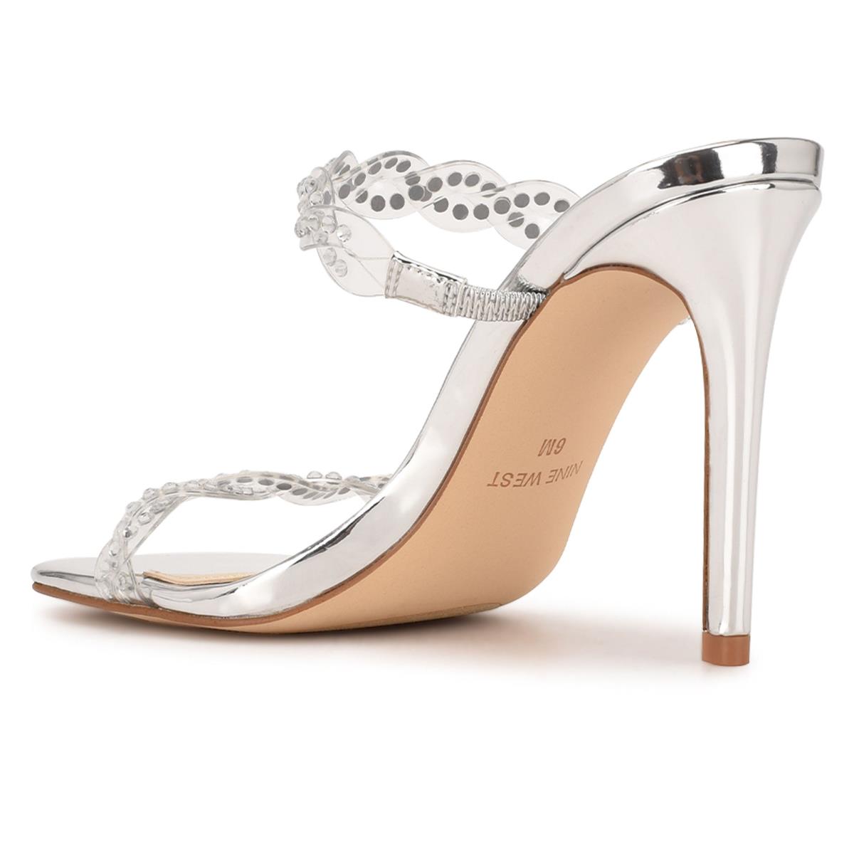 Sandalias Deslizantes Nine West Ziggle Tacón Marrones | 8710DVRQJ