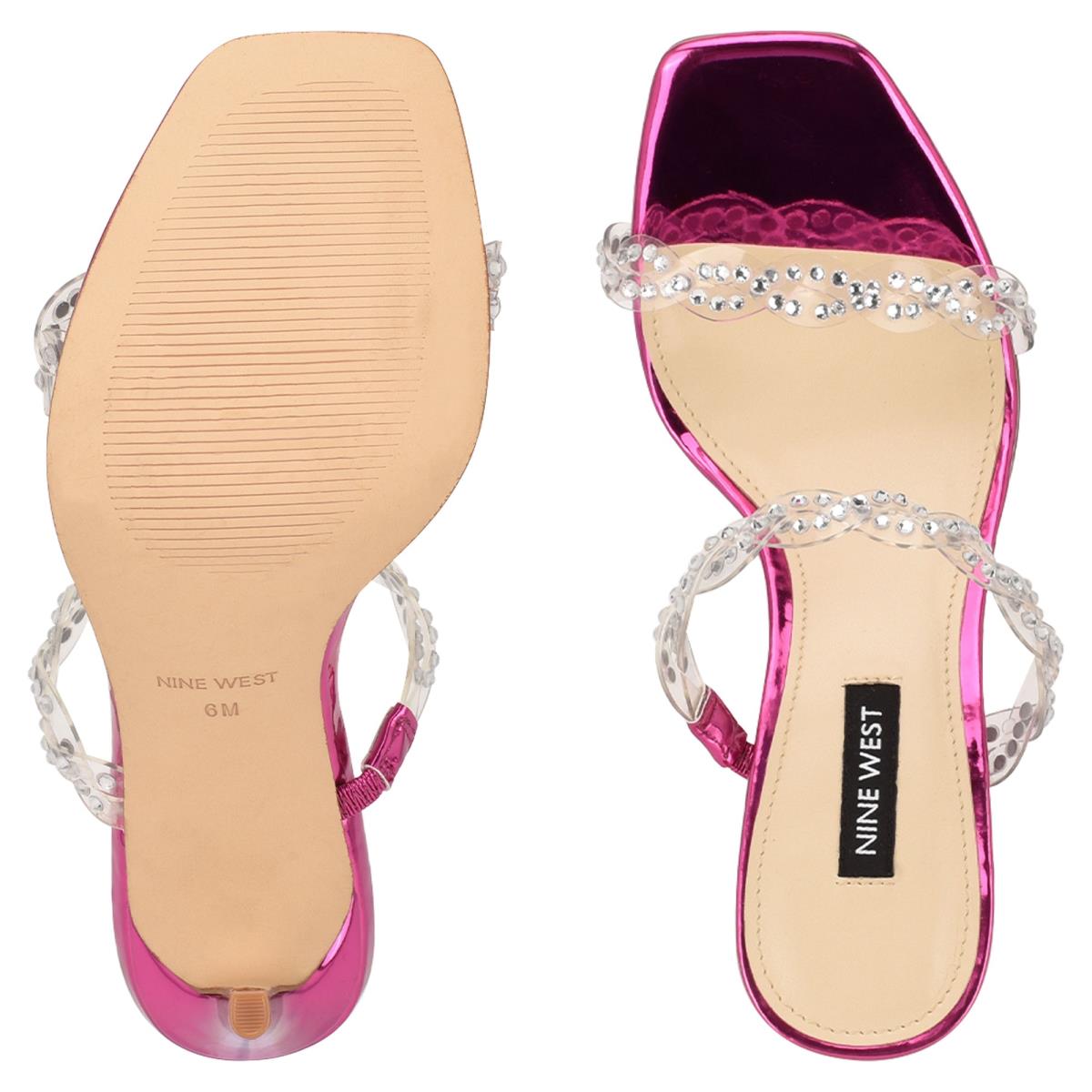 Sandalias Deslizantes Nine West Ziggle Tacón Rosas | 9235BSLHI