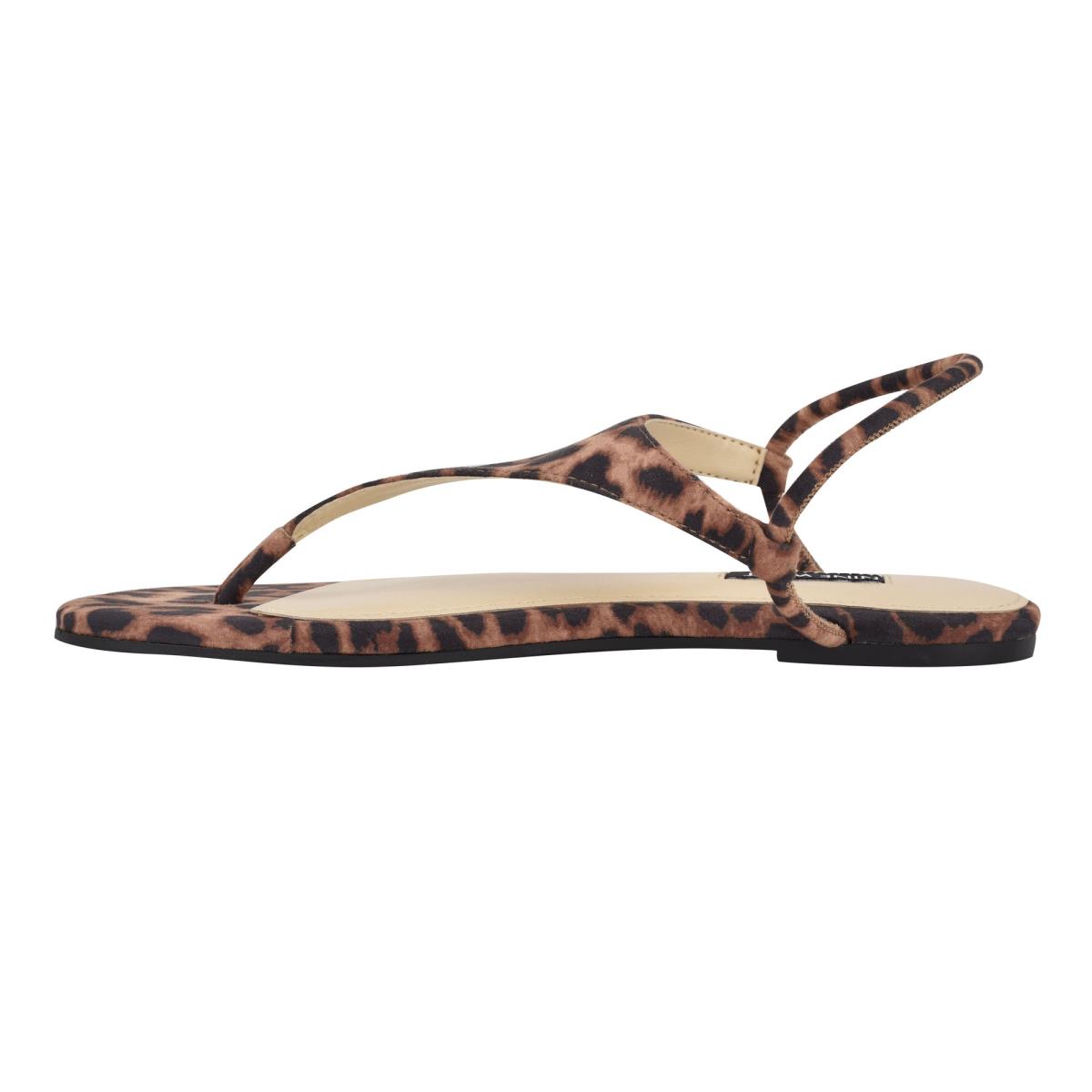 Sandalias Planas Nine West Braydin Stretch Leopardo | 5043PVOCD