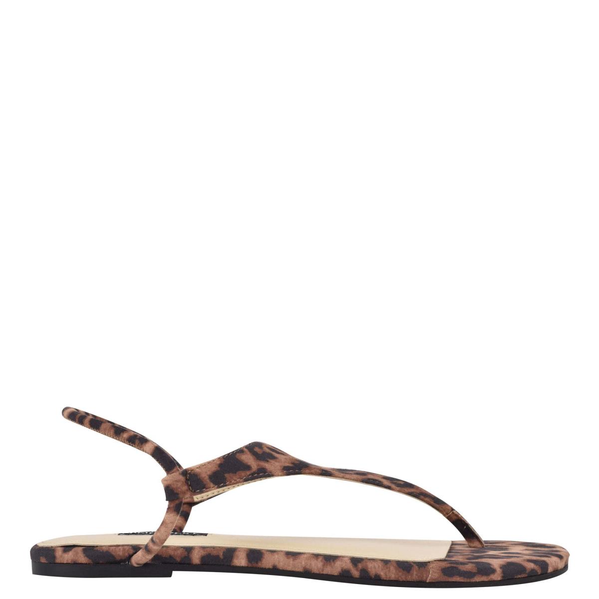 Sandalias Planas Nine West Braydin Stretch Leopardo | 5043PVOCD