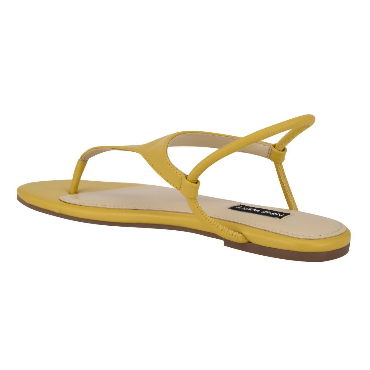 Sandalias Planas Nine West Braydin Stretch Amarillo | 6091UFLWS