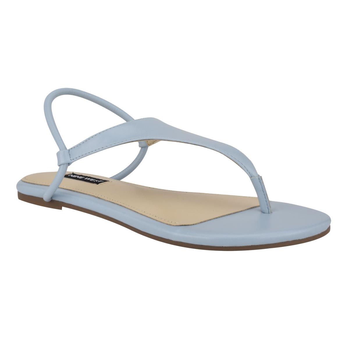 Sandalias Planas Nine West Braydin Stretch Azules | 9425VYZIS