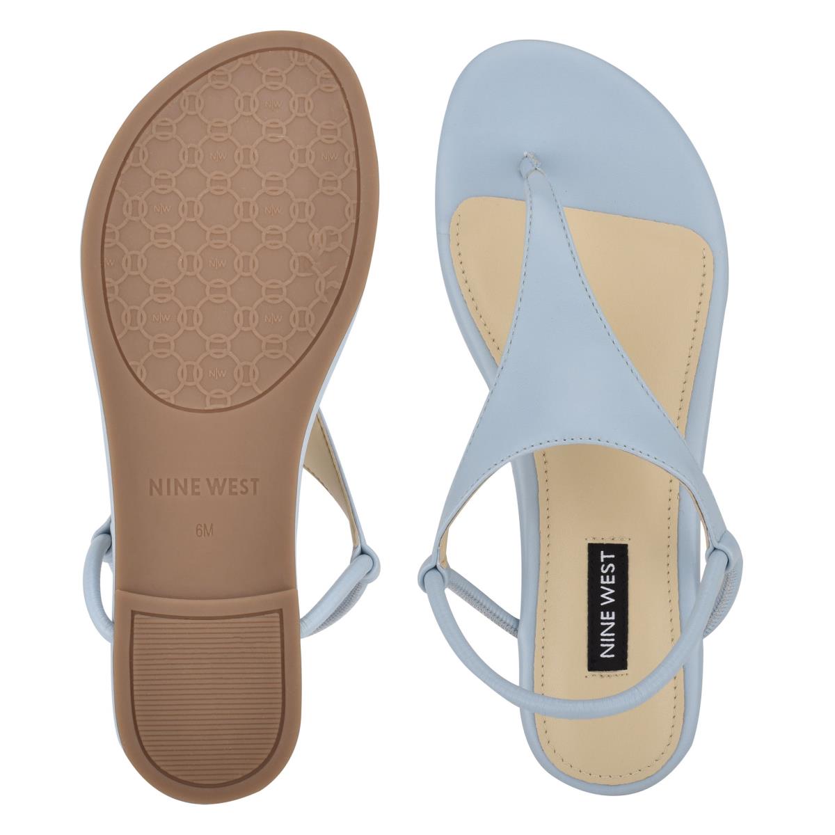 Sandalias Planas Nine West Braydin Stretch Azules | 9425VYZIS