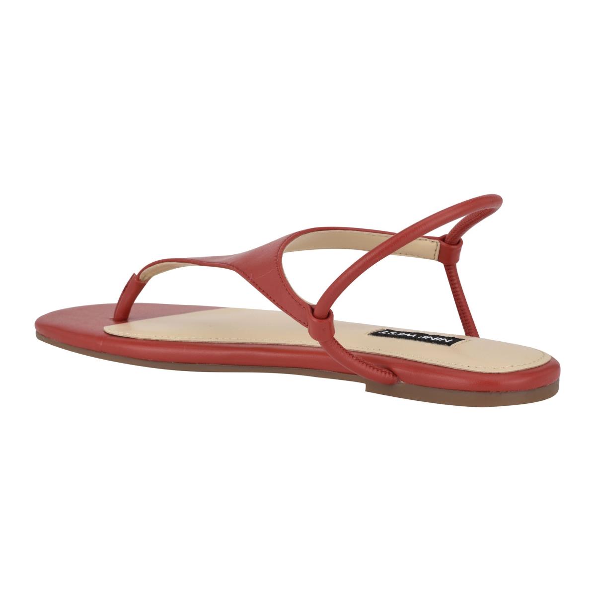 Sandalias Planas Nine West Braydin Stretch Rojas | 9764VTYMI