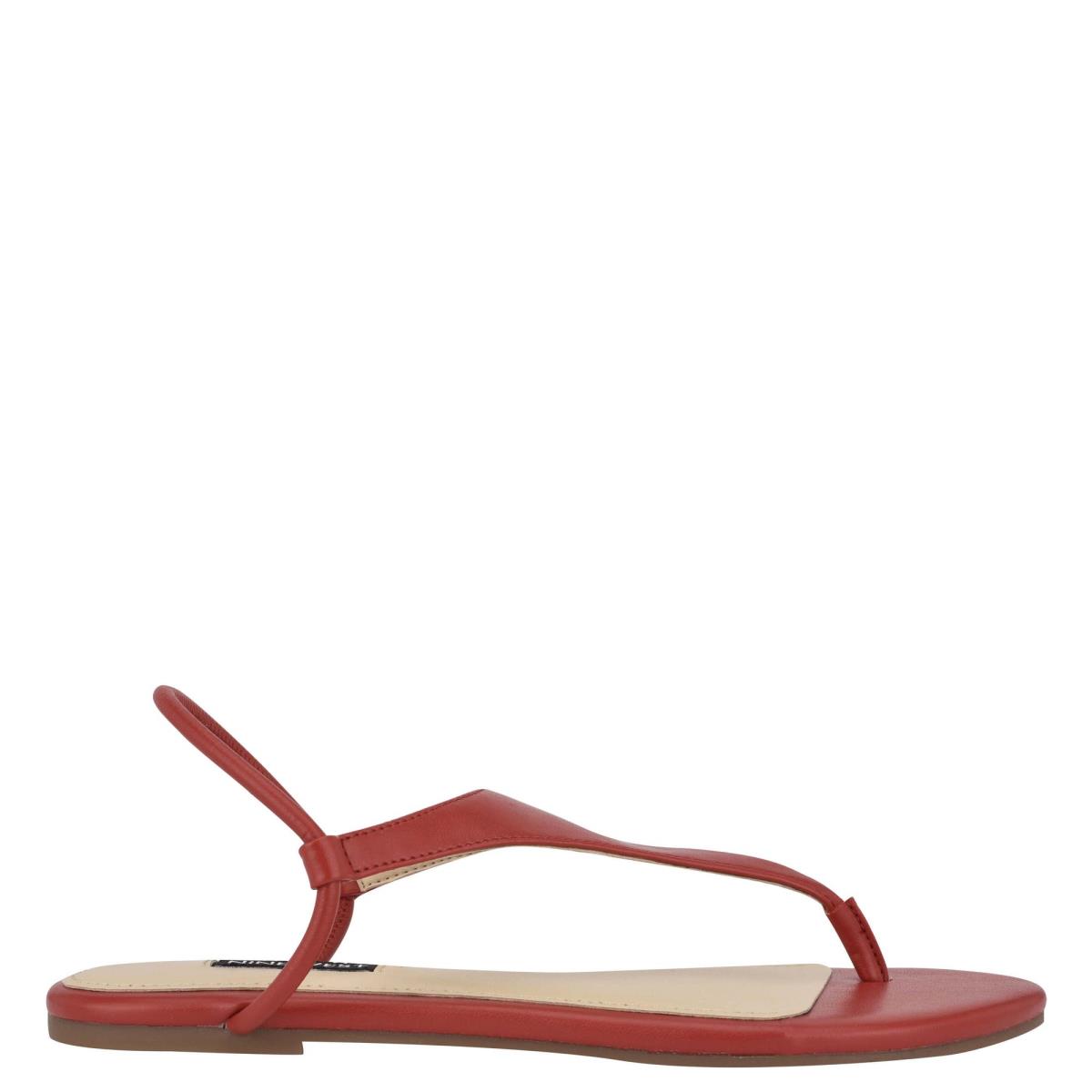 Sandalias Planas Nine West Braydin Stretch Rojas | 9764VTYMI