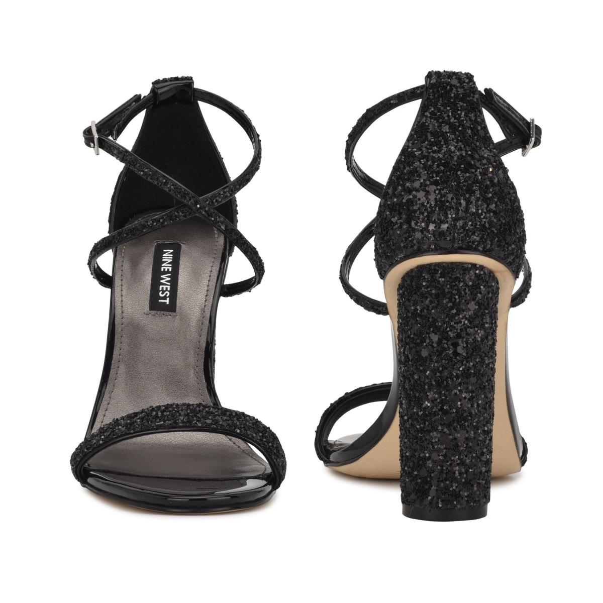 Sandalias Tacones Nine West Celebra Negras | 1072CFVBY