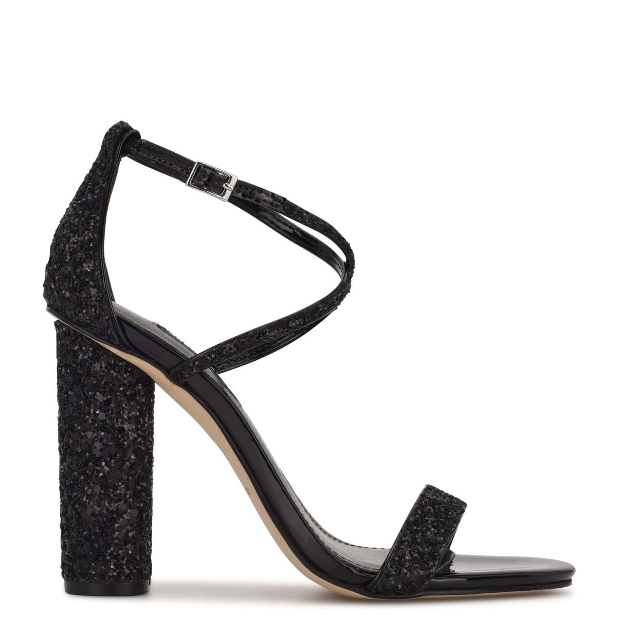 Sandalias Tacones Nine West Celebra Negras | 1072CFVBY