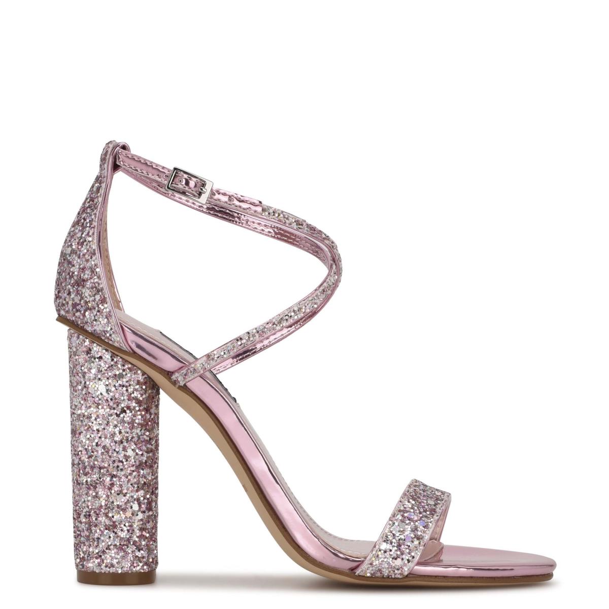 Sandalias Tacones Nine West Celebra Rosas Claro | 1063ROHZJ