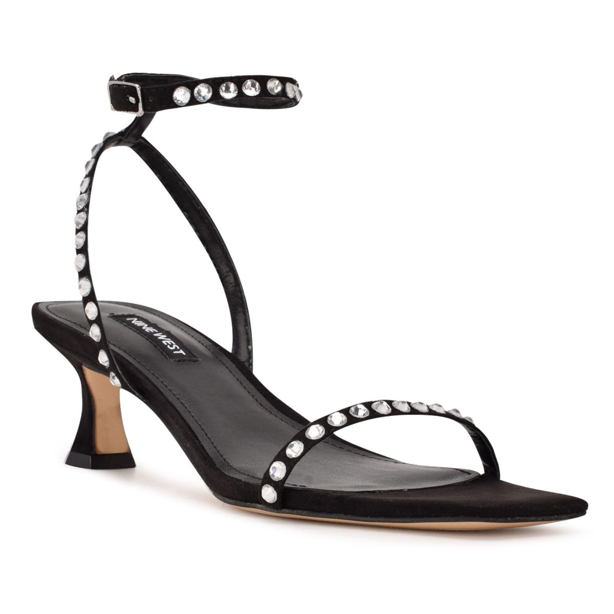 Sandalias Vestir Nine West Giena Ankle Correa Negras | 3087KUVRQ