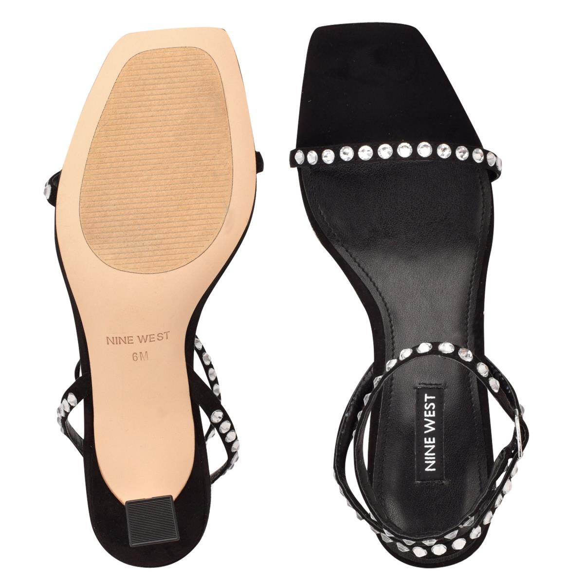 Sandalias Vestir Nine West Giena Ankle Correa Negras | 3087KUVRQ