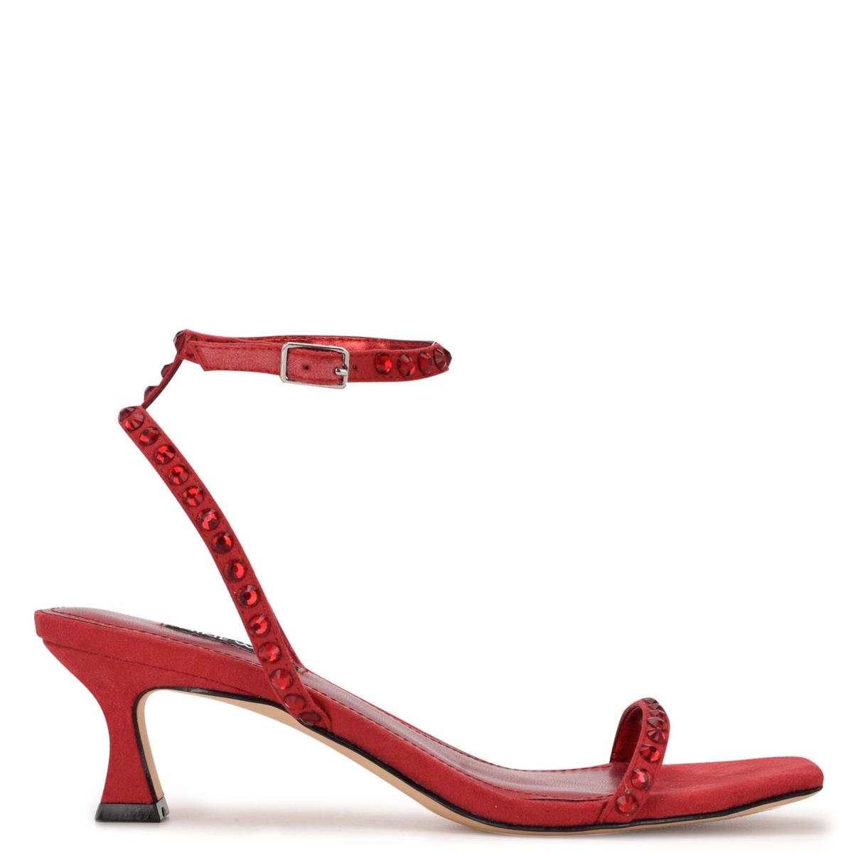 Sandalias Vestir Nine West Giena Ankle Correa Rojas | 9026BSXAE