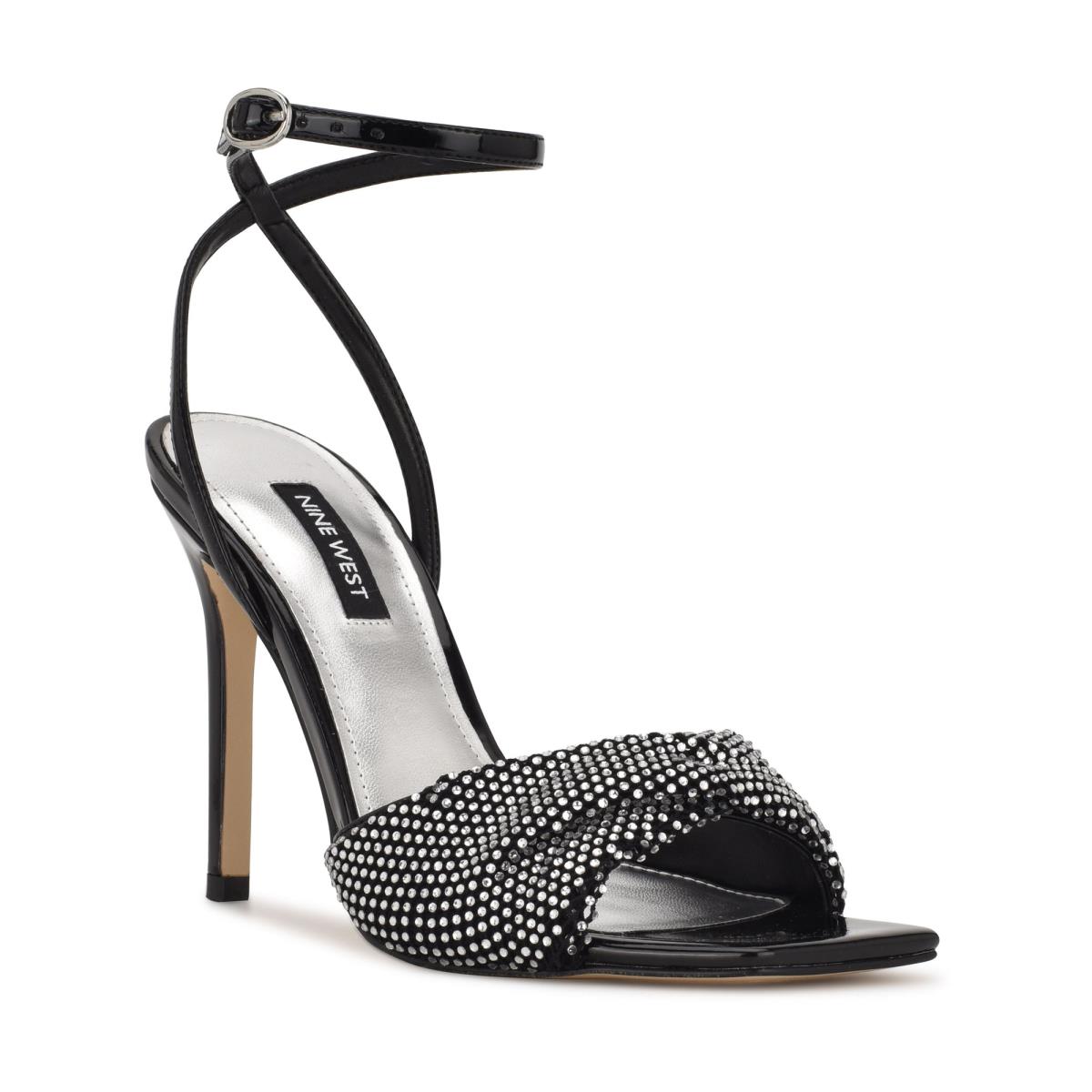 Sandalias Vestir Nine West Twinkle Tacón Negras | 7839QYRIM