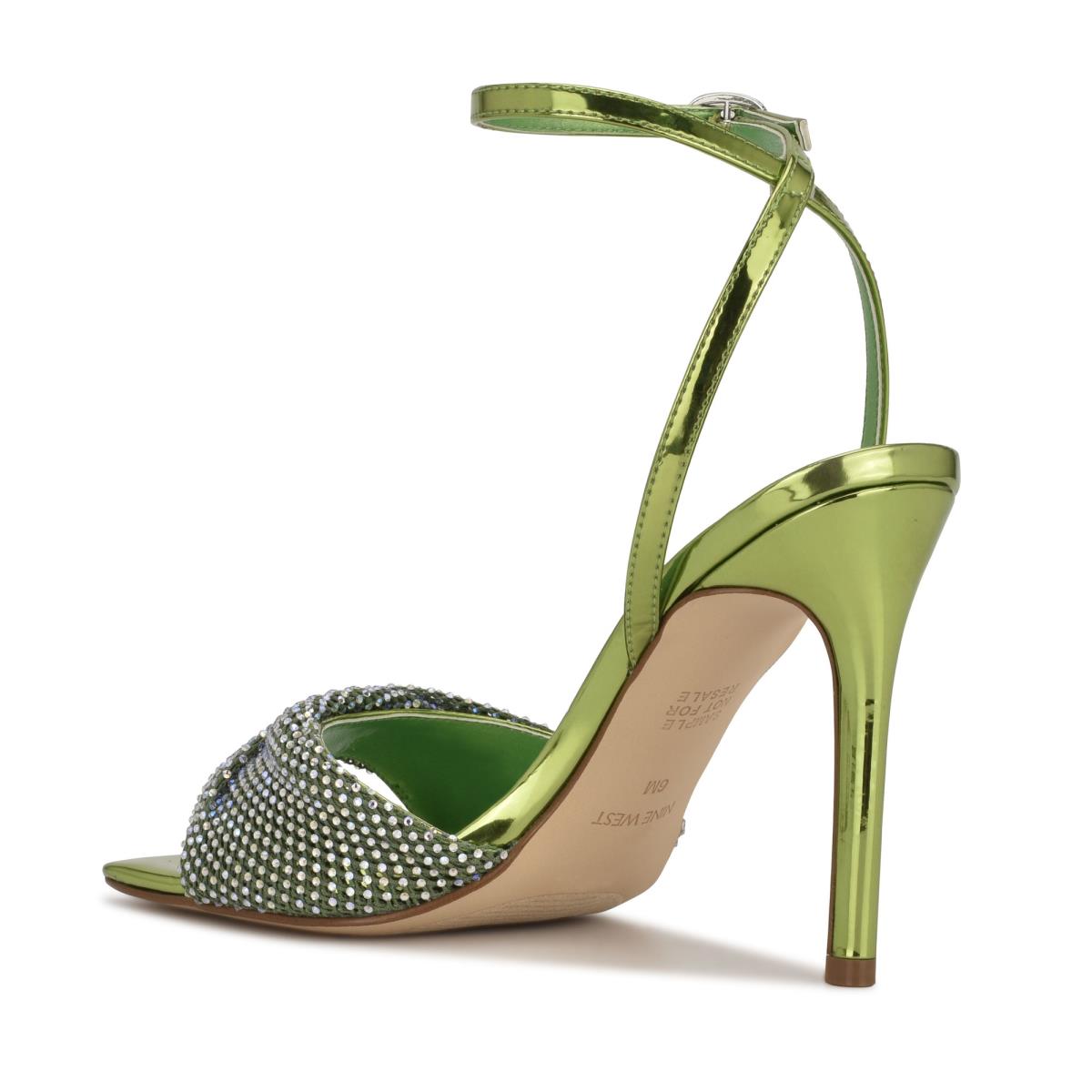 Sandalias Vestir Nine West Twinkle Tacón Verde Claro | 9674YVNPE