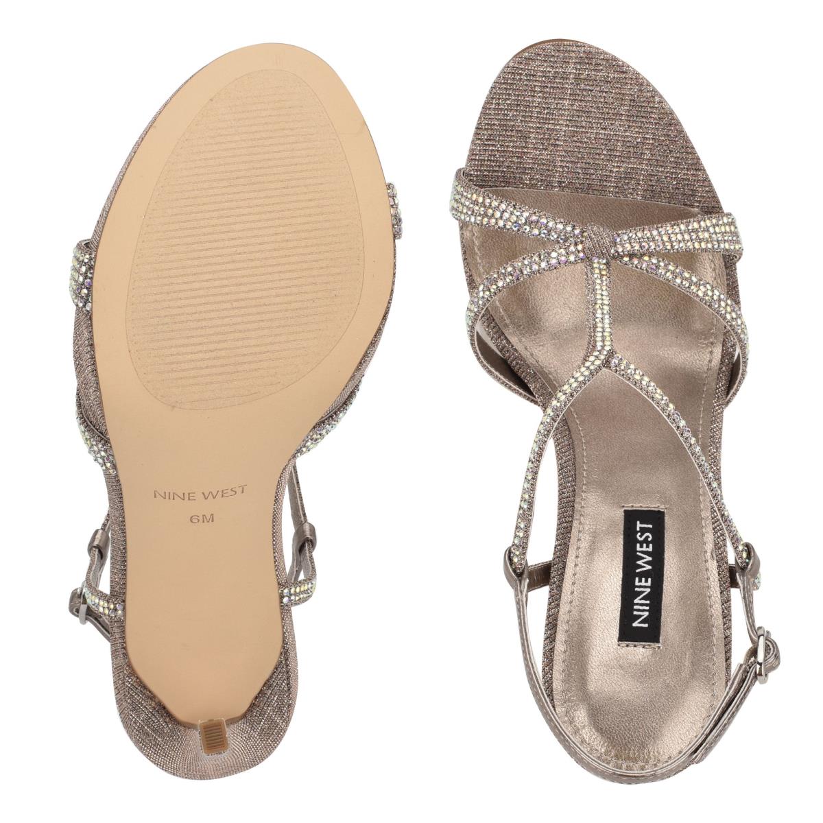 Sandalias Vestir Nine West Ulliy Tacón Marrones | 8904MYRHT