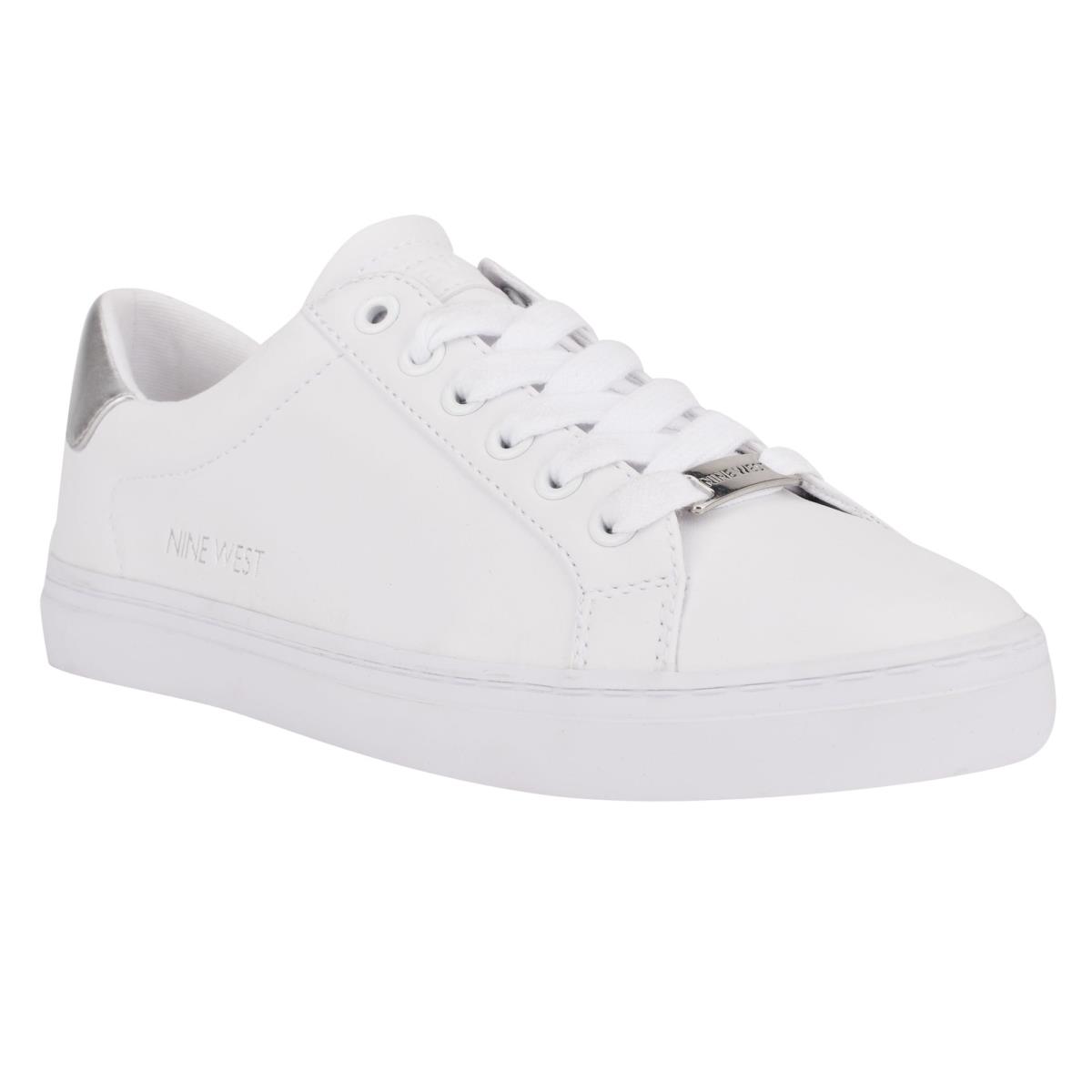 Zapatillas Casuales Nine West Best Blancas Plateadas | 4961EUTBV