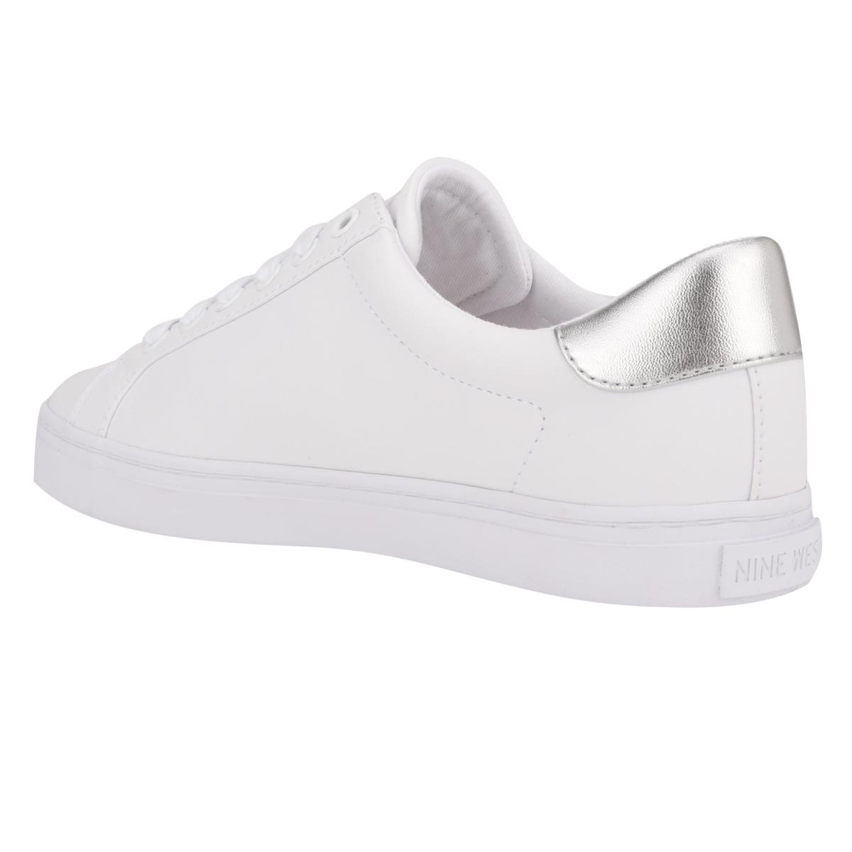 Zapatillas Casuales Nine West Best Blancas Plateadas | 4961EUTBV