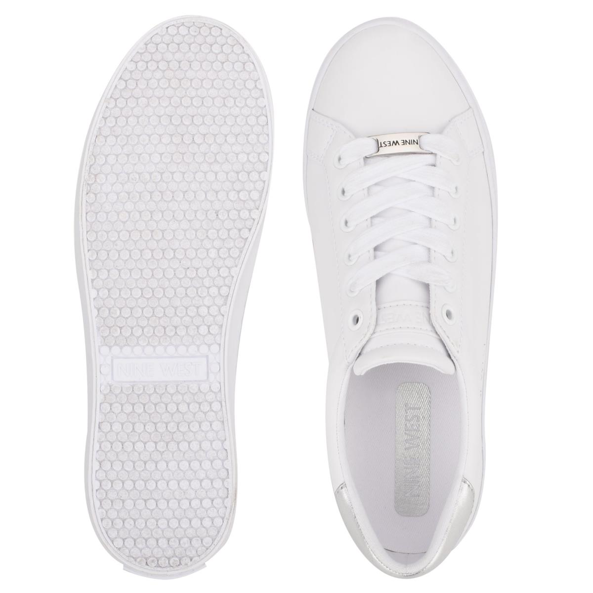 Zapatillas Casuales Nine West Best Blancas Plateadas | 4961EUTBV