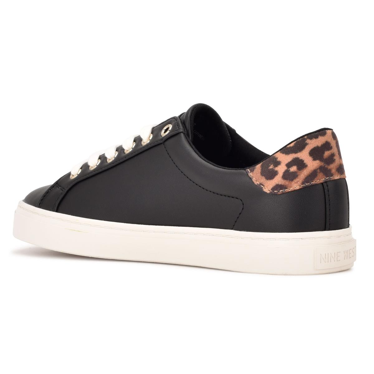 Zapatillas Casuales Nine West Best Negras Leopardo | 9704PFMRL