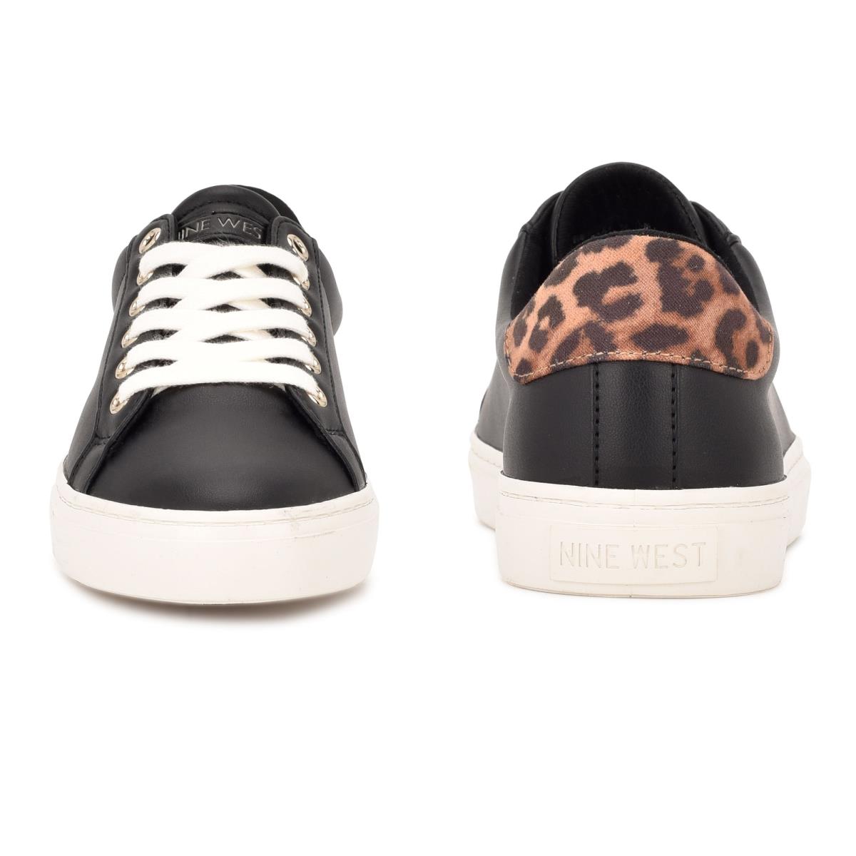 Zapatillas Casuales Nine West Best Negras Leopardo | 9704PFMRL