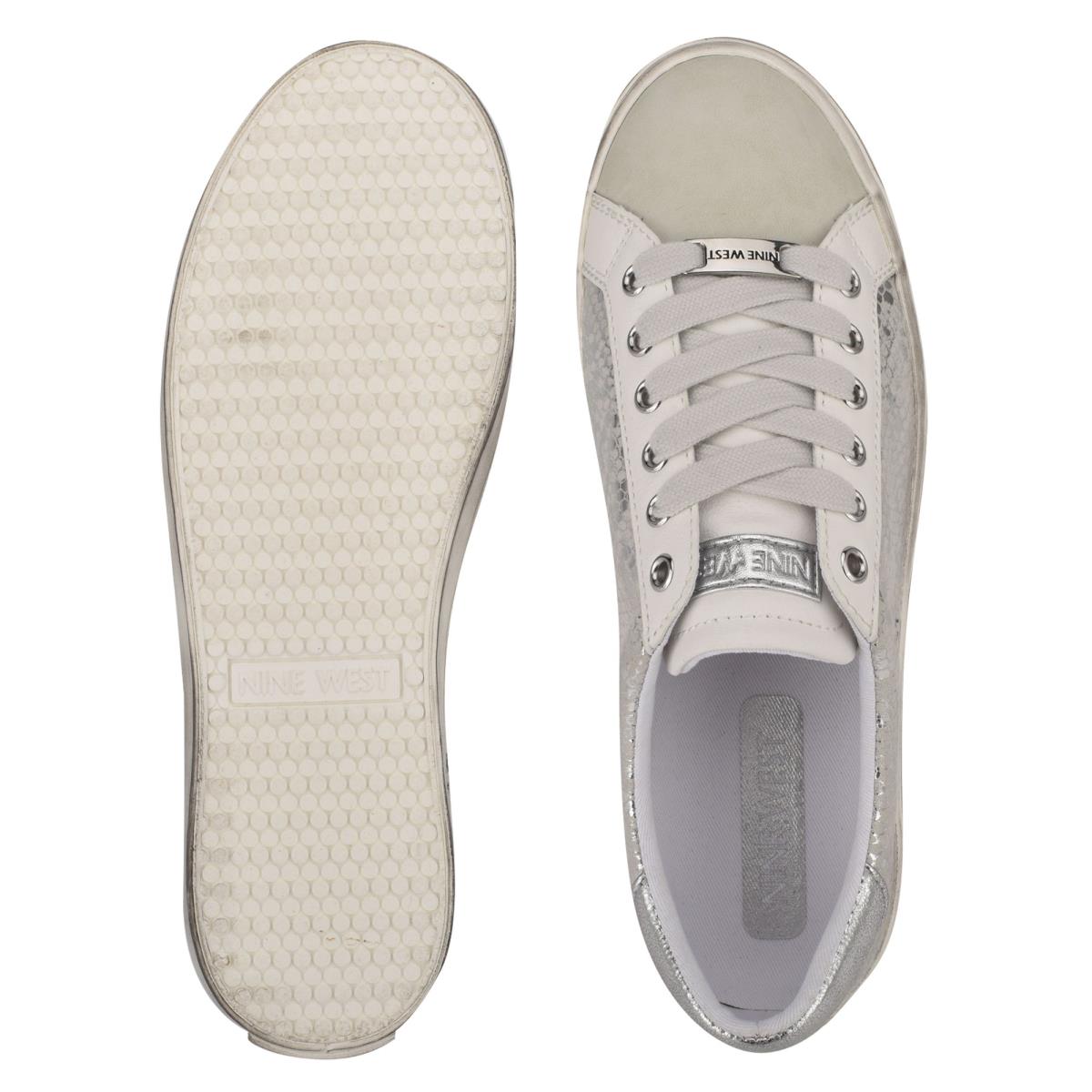 Zapatillas Casuales Nine West Best Plateadas | 0427NDORM