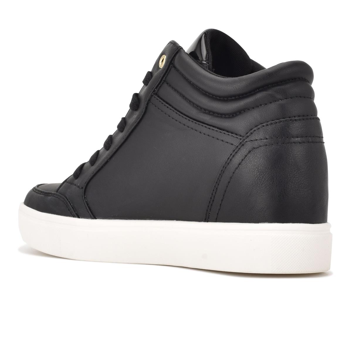 Zapatillas Nine West Tons High Top Hidden Wedge Sneakers Negras | 2530AWMNE