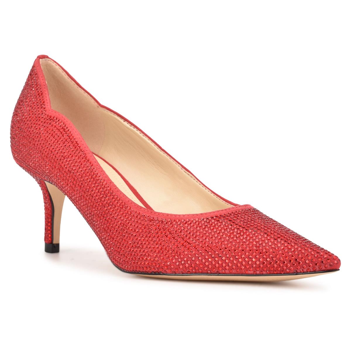 Zapatos De Salon Nine West Abaline Rhinestone Pointy Puntera Rojas | 8641NVXAI