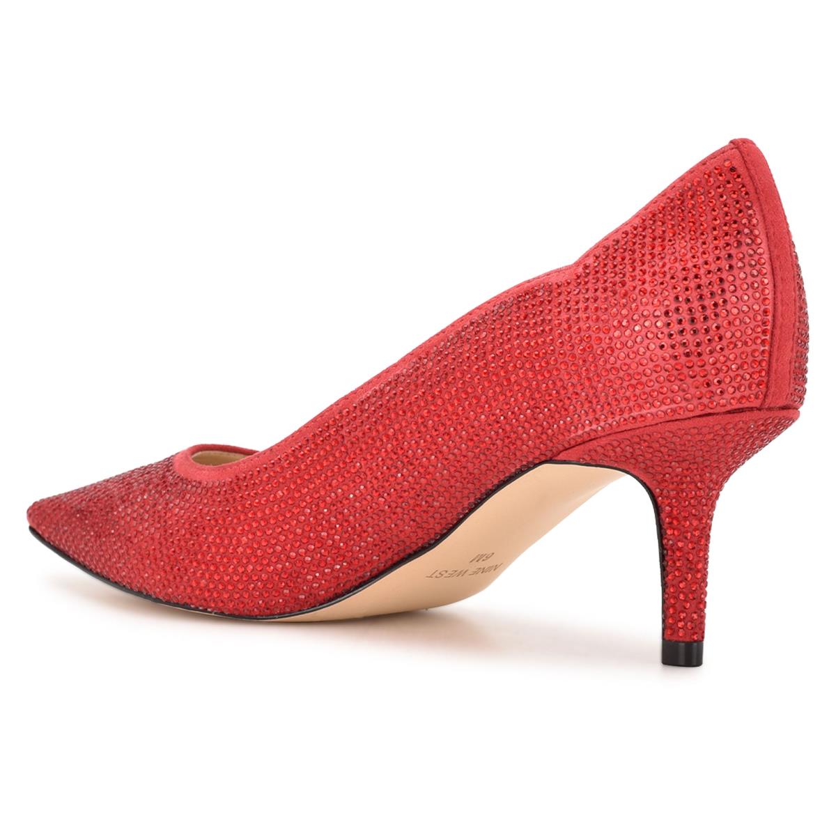 Zapatos De Salon Nine West Abaline Rhinestone Pointy Puntera Rojas | 8641NVXAI