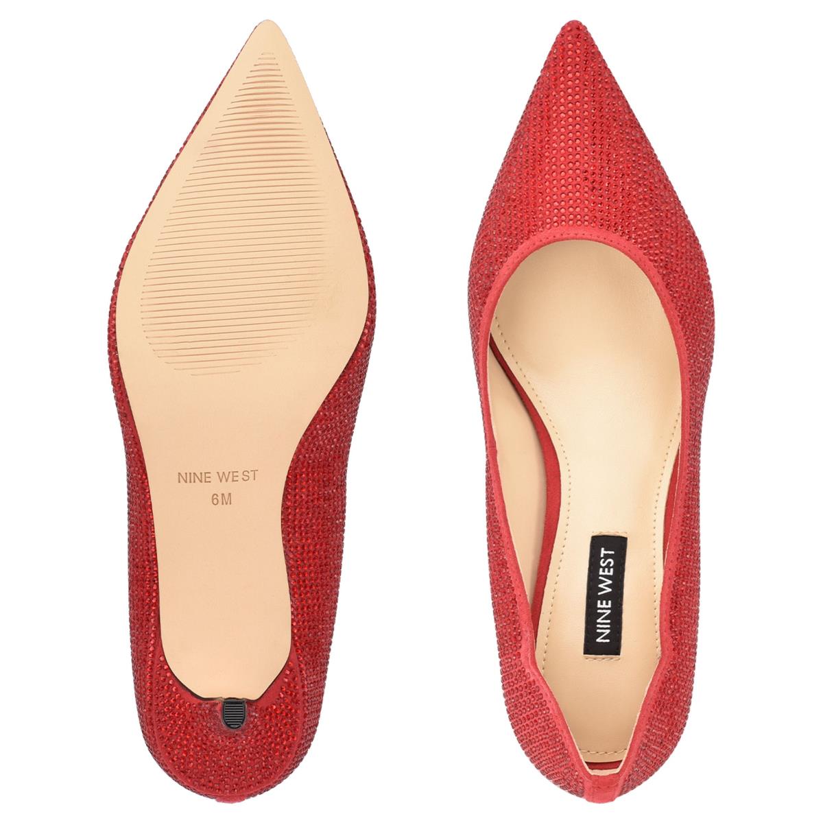 Zapatos De Salon Nine West Abaline Rhinestone Pointy Puntera Rojas | 8641NVXAI