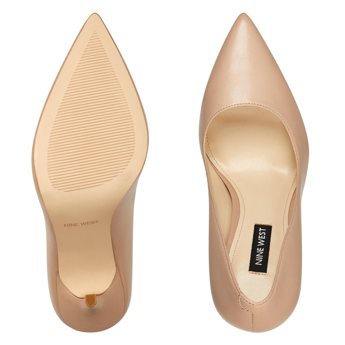 Zapatos De Salon Nine West Bliss Pointy Puntera Beige Claro | 4728KUAGC