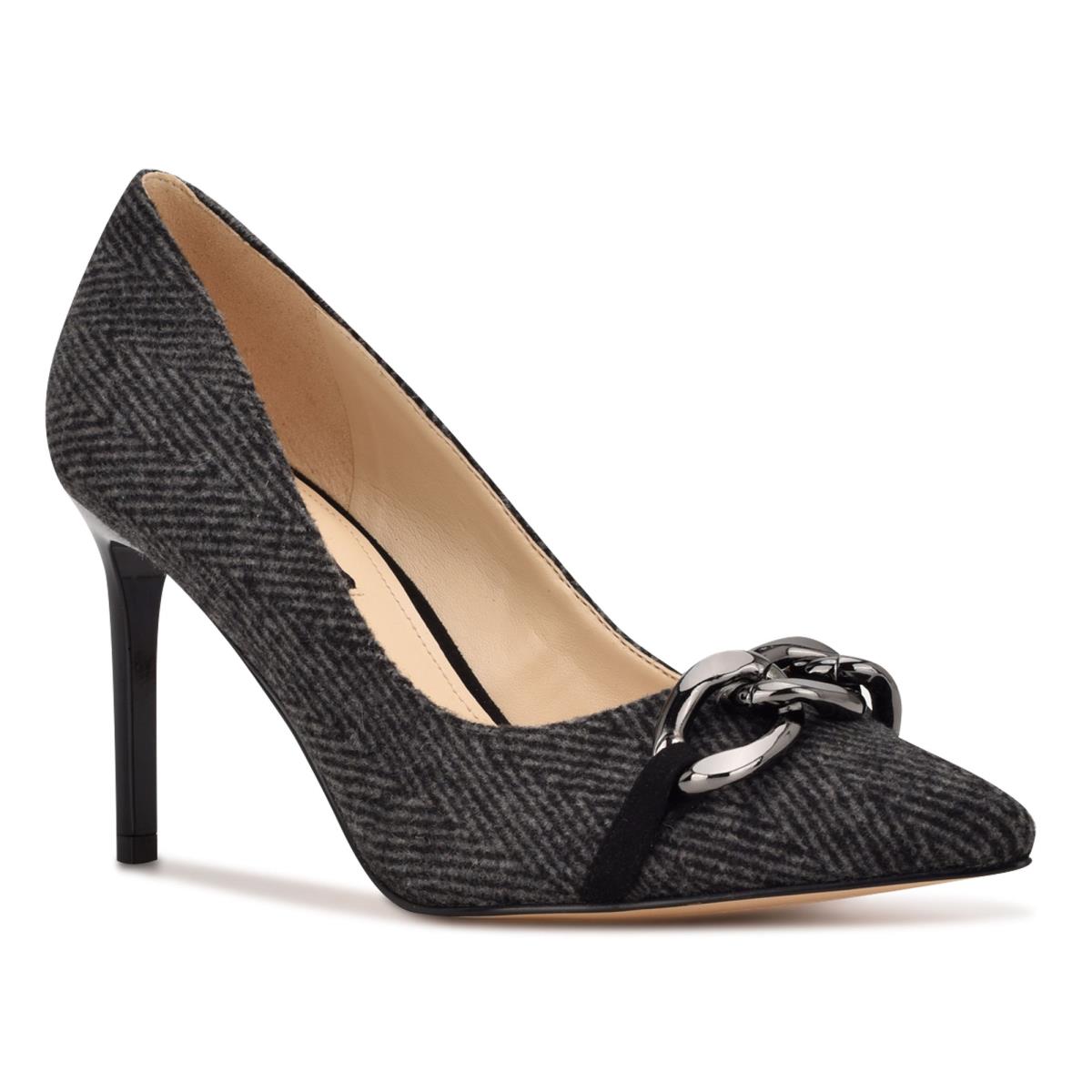 Zapatos De Salon Nine West Ezzie Pointy Puntera Gris | 1072CEBKN