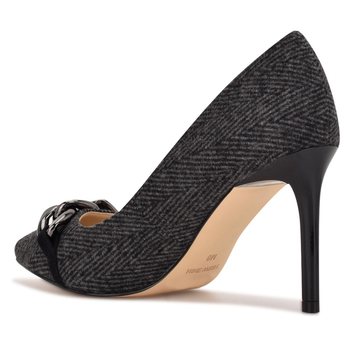 Zapatos De Salon Nine West Ezzie Pointy Puntera Gris | 1072CEBKN