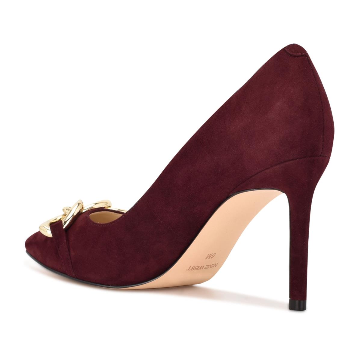 Zapatos De Salon Nine West Ezzie Pointy Puntera Burdeos | 3681THJKD