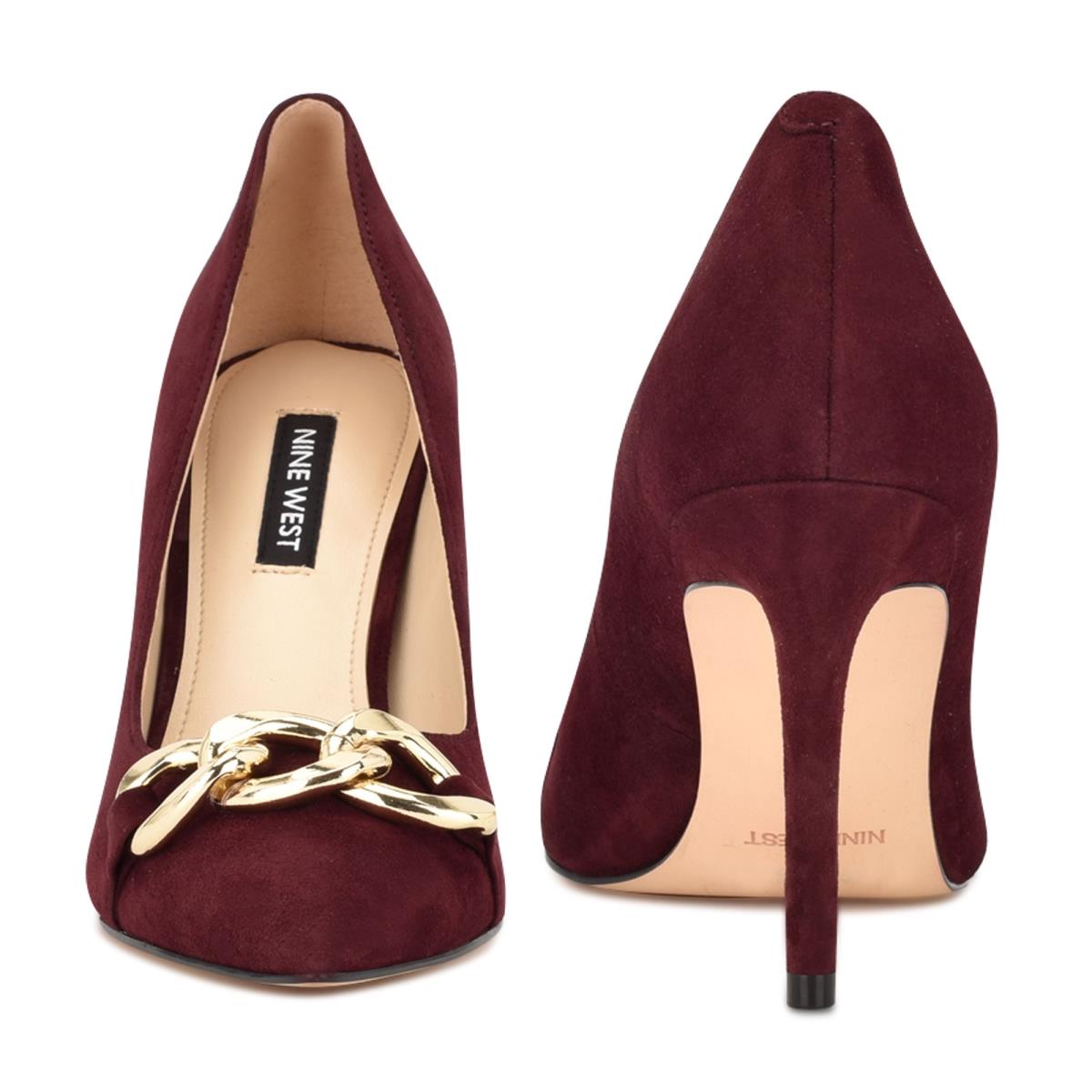 Zapatos De Salon Nine West Ezzie Pointy Puntera Burdeos | 3681THJKD