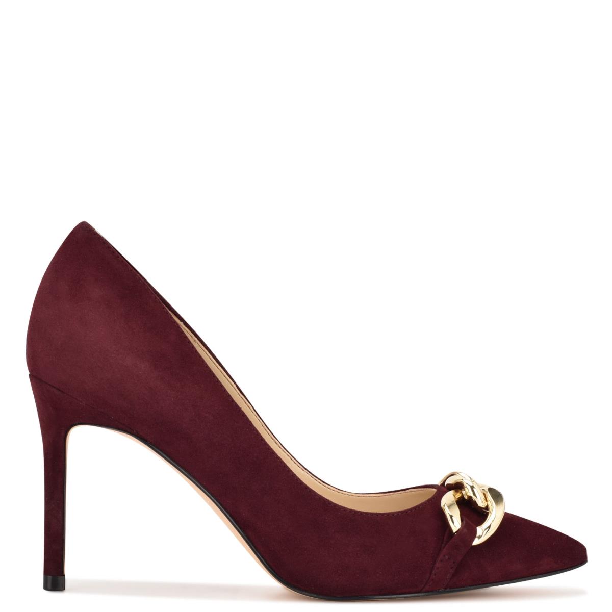 Zapatos De Salon Nine West Ezzie Pointy Puntera Burdeos | 3681THJKD