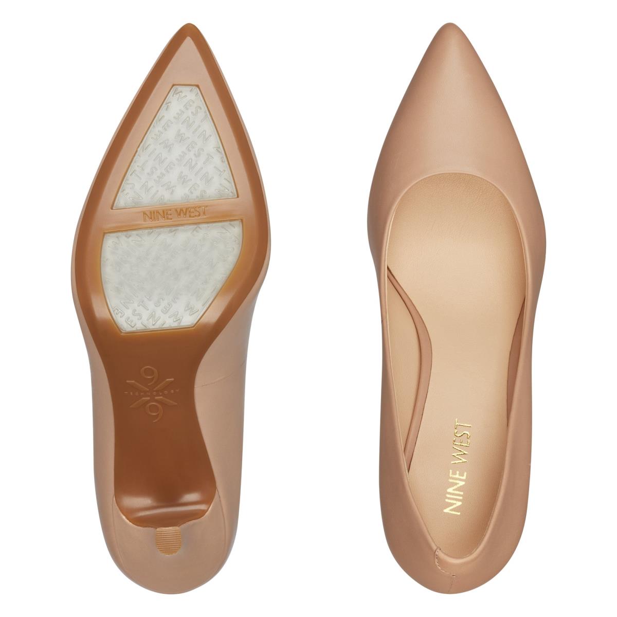 Zapatos De Salon Nine West Fifth 9x9 Pointy Puntera Beige | 7046GCDAP