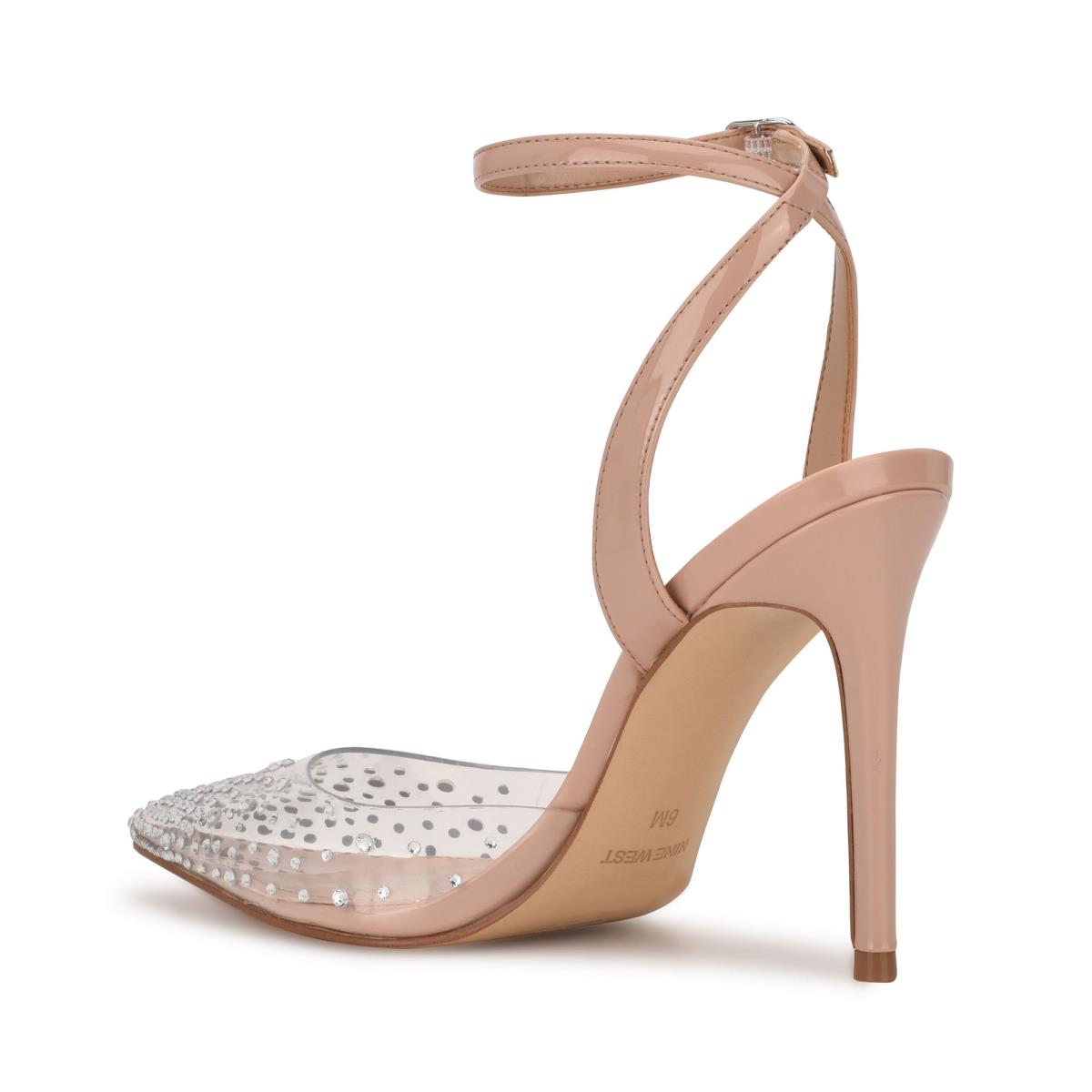 Zapatos De Salon Nine West Foreva Ankle Correa Vestido Beige | 1098BPDIX