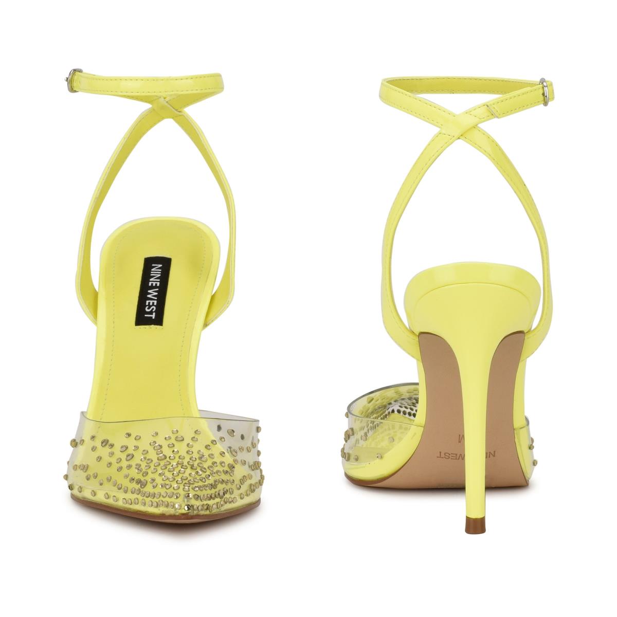 Zapatos De Salon Nine West Foreva Ankle Correa Vestido Amarillo | 2054SXEVN