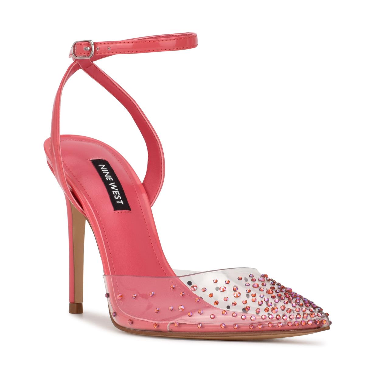 Zapatos De Salon Nine West Foreva Ankle Correa Vestido Rosas Coral | 8231PYQNL