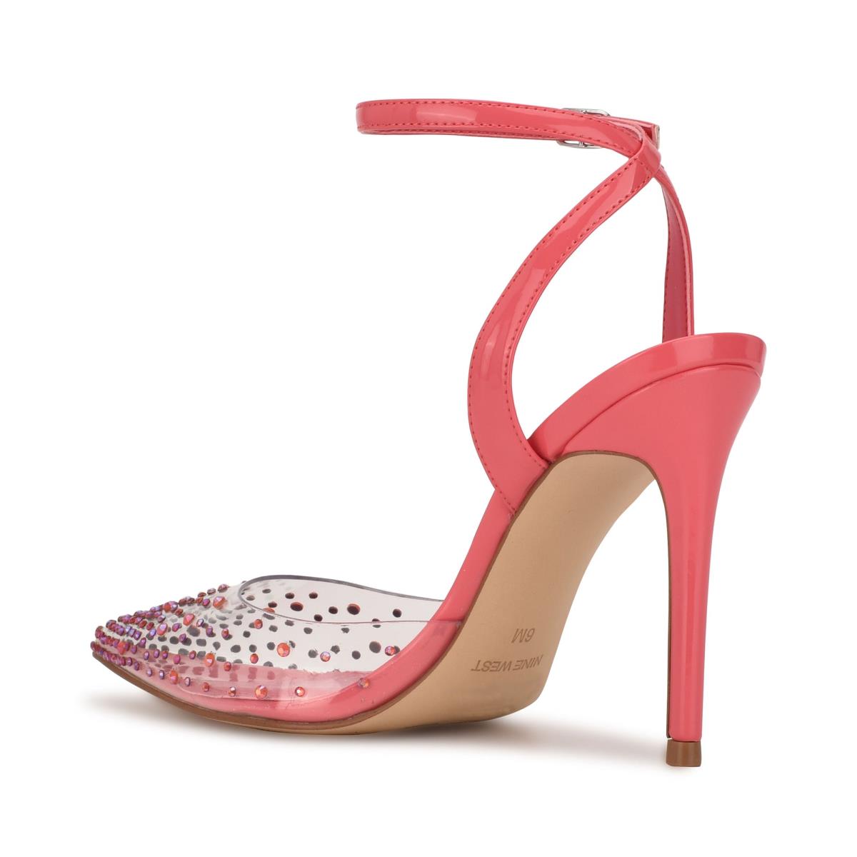 Zapatos De Salon Nine West Foreva Ankle Correa Vestido Rosas Coral | 8231PYQNL